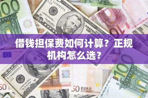 北京借钱担保费如何计算？正规机构怎么选？