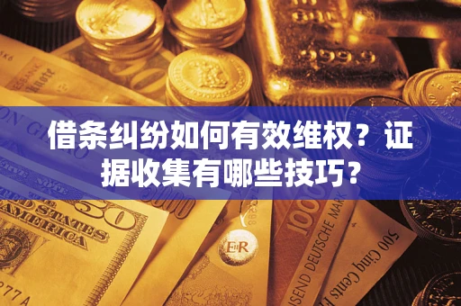 北京借条纠纷如何有效维权？证据收集有哪些技巧？