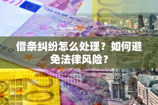 北京借条纠纷怎么处理？如何避免法律风险？